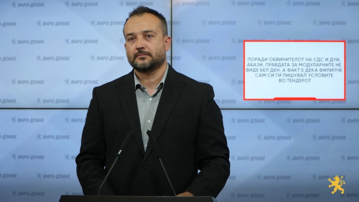 Лефков: Поради обвинителот на СДСМ и ДУИ, Абази, правдата за модуларните не виде бел ден, а факт е дека Филипче сам си ги пишувал условите во тендерот