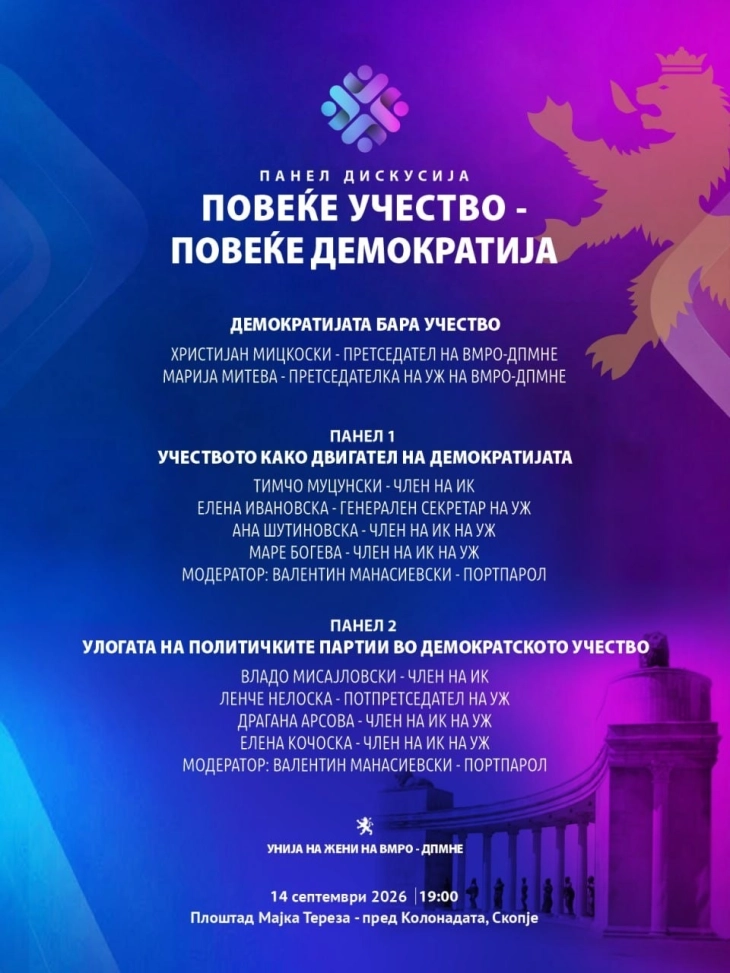 Политичка платформа „Повеќе учество, повеќе демократија“ по повод Меѓународниот ден на демократијата